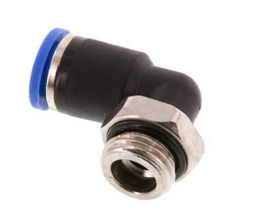 8mm x G1/4'' 90deg Elbow Push-in Fitting with Male Threads Brass/PA 66 NBR Short Sleeve Rotatable [2 Pieces]