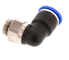 10mm x G1/4'' 90deg Winkel-Steckverschraubung mit Außengewinde Messing/PA 66 NBR kurze Hülse drehbar [2 Stück]
