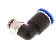 12mm x G1/4'' 90deg Winkel-Steckverschraubung mit Außengewinde Messing/PA 66 NBR kurze Hülse drehbar [2 Stück]