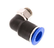 12mm x G1/4'' 90deg Winkel-Steckverschraubung mit Außengewinde Messing/PA 66 NBR kurze Hülse drehbar [2 Stück]