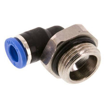 6mm x G3/8'' 90deg Winkel-Steckverschraubung mit Außengewinde Messing/PA 66 NBR kurze Hülse drehbar [2 Stück]