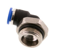6mm x G3/8'' 90deg Winkel-Steckverschraubung mit Außengewinde Messing/PA 66 NBR kurze Hülse drehbar [2 Stück]
