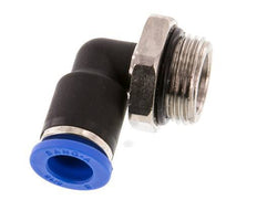 8mm x G3/8'' 90deg Winkel-Steckverschraubung mit Außengewinde Messing/PA 66 NBR kurze Hülse drehbar [2 Stück]