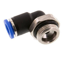 8mm x G3/8'' 90deg Winkel-Steckverschraubung mit Außengewinde Messing/PA 66 NBR kurze Hülse drehbar [2 Stück]