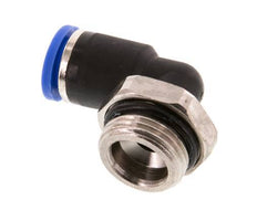 8mm x G3/8'' 90deg Winkel-Steckverschraubung mit Außengewinde Messing/PA 66 NBR kurze Hülse drehbar [2 Stück]