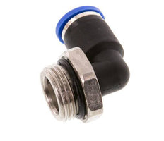 8mm x G3/8'' 90deg Winkel-Steckverschraubung mit Außengewinde Messing/PA 66 NBR kurze Hülse drehbar [2 Stück]