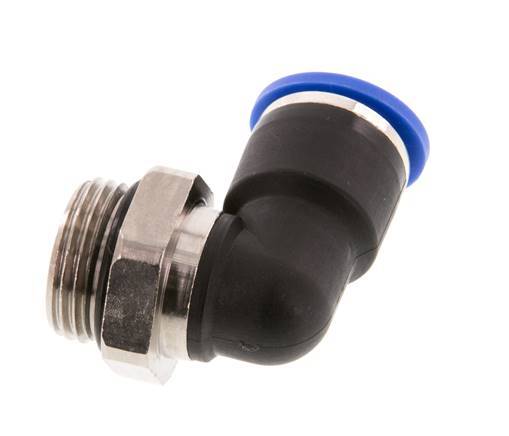 10mm x G3/8'' 90deg Elbow Push-in Fitting with Male Threads Brass/PA 66 NBR Short Sleeve Rotatable [2 Pieces]