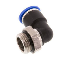 10mm x G3/8'' 90deg Winkel-Steckverschraubung mit Außengewinde Messing/PA 66 NBR kurze Hülse drehbar [2 Stück]
