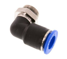 12mm x G3/8'' 90deg Winkel-Steckverschraubung mit Außengewinde Messing/PA 66 NBR kurze Hülse drehbar [2 Stück]