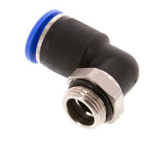 12mm x G3/8'' 90deg Winkel-Steckverschraubung mit Außengewinde Messing/PA 66 NBR kurze Hülse drehbar [2 Stück]