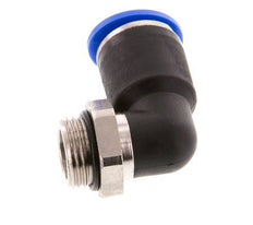 12mm x G3/8'' 90deg Winkel-Steckverschraubung mit Außengewinde Messing/PA 66 NBR kurze Hülse drehbar [2 Stück]