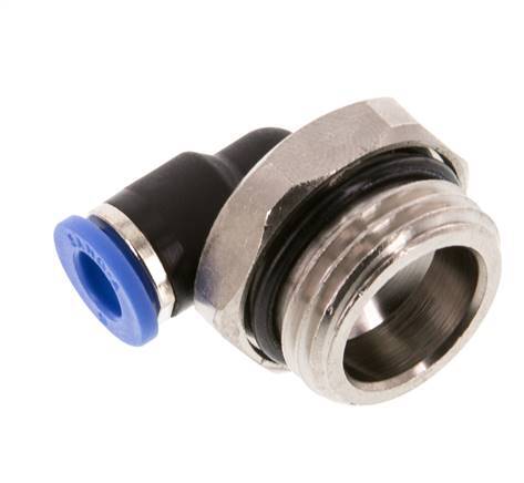 6mm x G1/2'' 90deg Winkel-Steckverschraubung mit Außengewinde Messing/PA 66 NBR kurze Hülse drehbar [2 Stück]