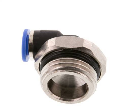 6mm x G1/2'' 90deg Winkel-Steckverschraubung mit Außengewinde Messing/PA 66 NBR kurze Hülse drehbar [2 Stück]