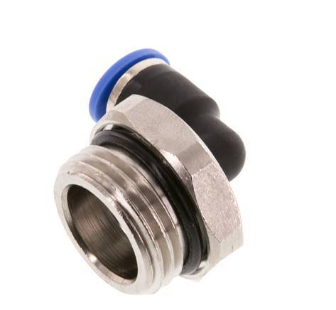 6mm x G1/2'' 90deg Winkel-Steckverschraubung mit Außengewinde Messing/PA 66 NBR kurze Hülse drehbar [2 Stück]