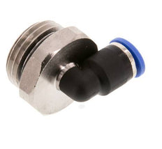 6mm x G1/2'' 90deg Winkel-Steckverschraubung mit Außengewinde Messing/PA 66 NBR kurze Hülse drehbar [2 Stück]