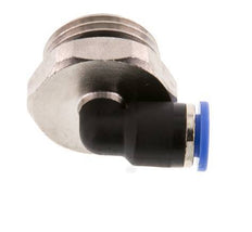 6mm x G1/2'' 90deg Winkel-Steckverschraubung mit Außengewinde Messing/PA 66 NBR kurze Hülse drehbar [2 Stück]