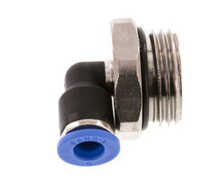 6mm x G1/2'' 90deg Winkel-Steckverschraubung mit Außengewinde Messing/PA 66 NBR kurze Hülse drehbar [2 Stück]