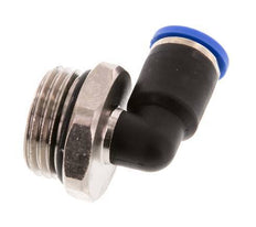 8mm x G1/2'' 90deg Winkel-Steckverschraubung mit Außengewinde Messing/PA 66 NBR kurze Hülse drehbar [2 Stück]