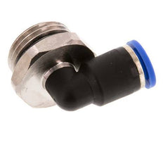 8mm x G1/2'' 90deg Winkel-Steckverschraubung mit Außengewinde Messing/PA 66 NBR kurze Hülse drehbar [2 Stück]