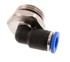 8mm x G1/2'' 90deg Winkel-Steckverschraubung mit Außengewinde Messing/PA 66 NBR kurze Hülse drehbar [2 Stück]