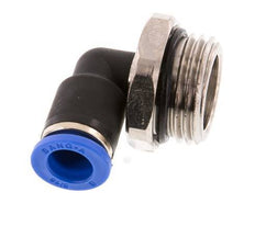 8mm x G1/2'' 90deg Winkel-Steckverschraubung mit Außengewinde Messing/PA 66 NBR kurze Hülse drehbar [2 Stück]