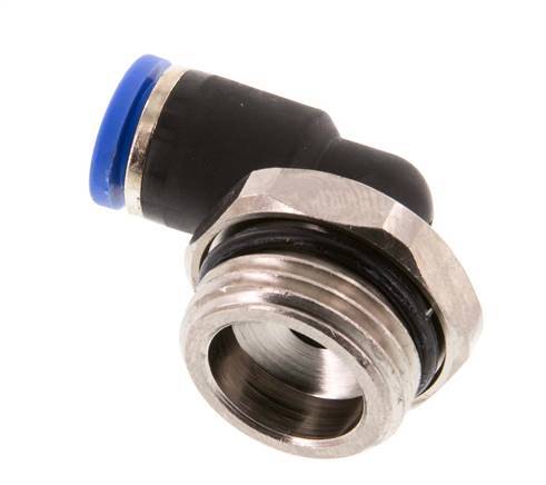 8mm x G1/2'' 90deg Winkel-Steckverschraubung mit Außengewinde Messing/PA 66 NBR kurze Hülse drehbar [2 Stück]