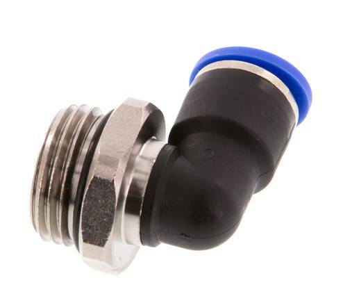 10mm x G1/2'' 90deg Elbow Push-in Fitting with Male Threads Brass/PA 66 NBR Short Sleeve Rotatable [2 Pieces]