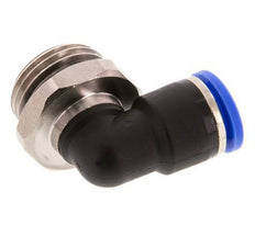 10mm x G1/2'' 90deg Winkel-Steckverschraubung mit Außengewinde Messing/PA 66 NBR kurze Hülse drehbar [2 Stück]