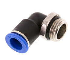 12mm x G1/2'' 90deg Winkel-Steckverschraubung mit Außengewinde Messing/PA 66 NBR kurze Hülse drehbar [2 Stück]