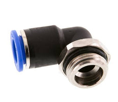 12mm x G1/2'' 90deg Winkel-Steckverschraubung mit Außengewinde Messing/PA 66 NBR kurze Hülse drehbar [2 Stück]