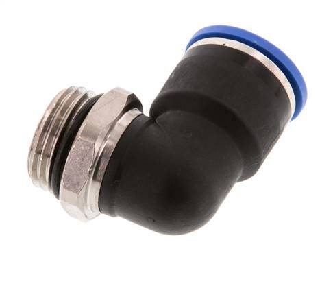 14mm x G1/2'' 90deg Elbow Push-in Fitting with Male Threads Brass/PA 66 NBR Short Sleeve Rotatable