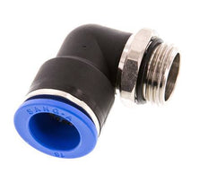 16mm x G1/2'' 90deg Winkel-Steckverschraubung mit Außengewinde Messing/PA 66 NBR kurze Hülse drehbar