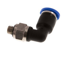 4mm x M 5 90Grad Winkel-Steckverschraubung mit Außengewinde Messing/PA 66 NBR drehbar [2 Stück]