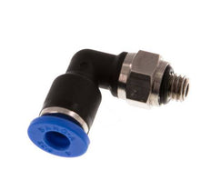 4mm x M 5 90Grad Winkel-Steckverschraubung mit Außengewinde Messing/PA 66 NBR drehbar [2 Stück]