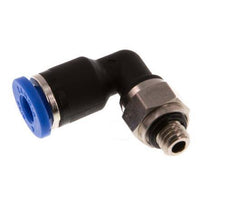 4mm x M 5 90Grad Winkel-Steckverschraubung mit Außengewinde Messing/PA 66 NBR drehbar [2 Stück]