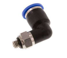 6mm x M 5 90deg Elbow Push-in Fitting with Male Threads Brass/PA 66 NBR Rotatable [2 Pieces]