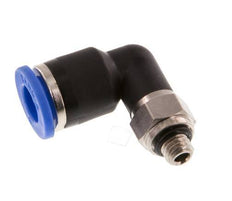 6mm x M 5 90Grad Winkel-Steckverschraubung mit Außengewinde Messing/PA 66 NBR drehbar [2 Stück]
