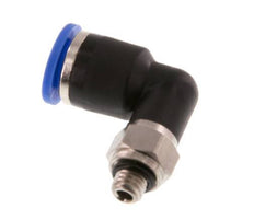 6mm x M 5 90Grad Winkel-Steckverschraubung mit Außengewinde Messing/PA 66 NBR drehbar [2 Stück]