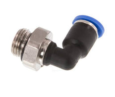 4mm x G1/8'' 90deg Winkel-Steckverschraubung mit Außengewinde Messing/PA 66 NBR drehbar [2 Stück]