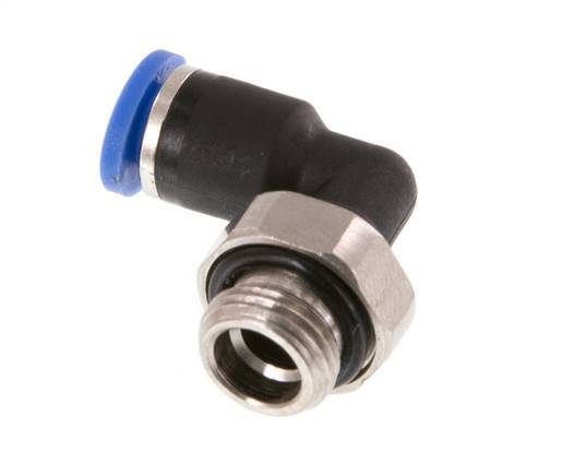 4mm x G1/8'' 90deg Winkel-Steckverschraubung mit Außengewinde Messing/PA 66 NBR drehbar [2 Stück]