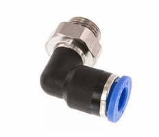 6mm x G1/8'' 90deg Winkel-Steckverschraubung mit Außengewinde Messing/PA 66 NBR drehbar [2 Stück]
