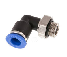 6mm x G1/8'' 90deg Winkel-Steckverschraubung mit Außengewinde Messing/PA 66 NBR drehbar [2 Stück]