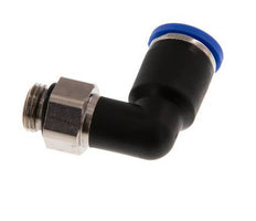 8mm x G1/8'' 90deg Winkel-Steckverschraubung mit Außengewinde Messing/PA 66 NBR drehbar [2 Stück]