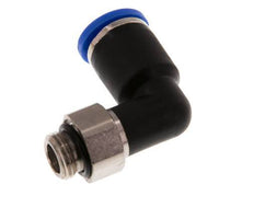 8mm x G1/8'' 90deg Winkel-Steckverschraubung mit Außengewinde Messing/PA 66 NBR drehbar [2 Stück]