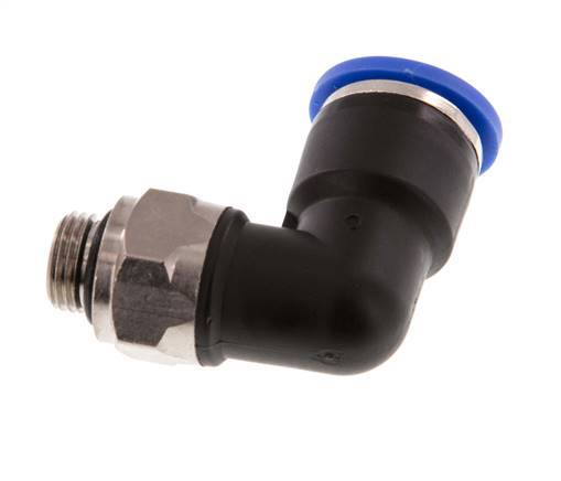 10mm x G1/8'' 90deg Winkel-Steckverschraubung mit Außengewinde Messing/PA 66 NBR drehbar [2 Stück]