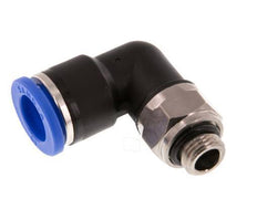 10mm x G1/8'' 90deg Winkel-Steckverschraubung mit Außengewinde Messing/PA 66 NBR drehbar [2 Stück]