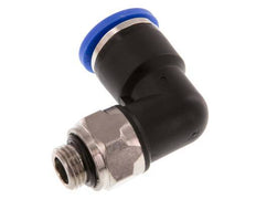 10mm x G1/8'' 90deg Winkel-Steckverschraubung mit Außengewinde Messing/PA 66 NBR drehbar [2 Stück]