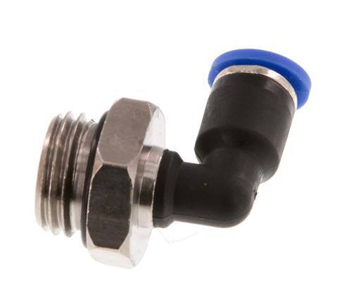 4mm x G1/4'' 90deg Winkel Steckverschraubung mit Außengewinde Messing/PA 66 NBR drehbar [2 Stück]