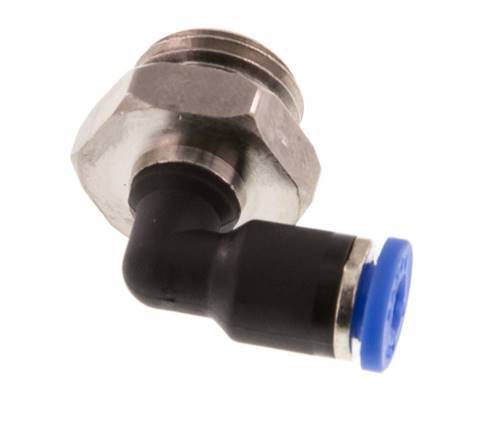 4mm x G1/4'' 90deg Winkel Steckverschraubung mit Außengewinde Messing/PA 66 NBR drehbar [2 Stück]