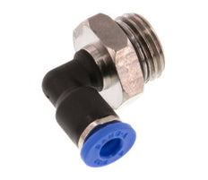 4mm x G1/4'' 90deg Winkel Steckverschraubung mit Außengewinde Messing/PA 66 NBR drehbar [2 Stück]
